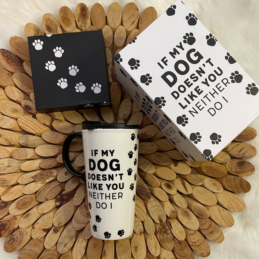 New! Ceramic Dog Mug gift set